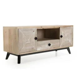 Macabane Meuble Tv MANDY Scandi 2 Portes 1 Tiroir 1 Niche Online