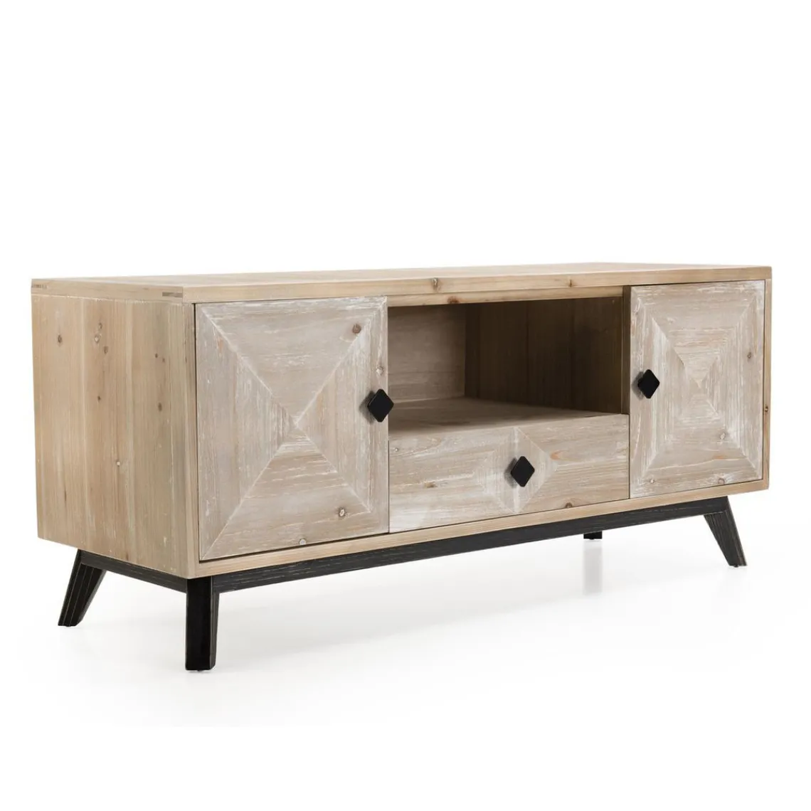 Macabane Meuble Tv MANDY Scandi 2 Portes 1 Tiroir 1 Niche Online