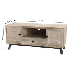 Macabane Meuble Tv MANDY Scandi 2 Portes 1 Tiroir 1 Niche Online