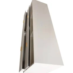 3S. x Home Meuble TV moderne 4 tiroirs Taupe clair et Or Best