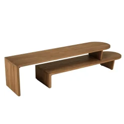 Macabane Meuble TV modulable 160x40cm en bois de teck recyclé naturel Clearance