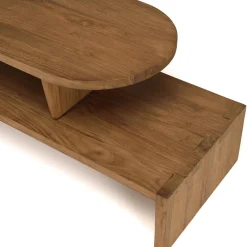 Macabane Meuble TV modulable 160x40cm en bois de teck recyclé naturel Clearance