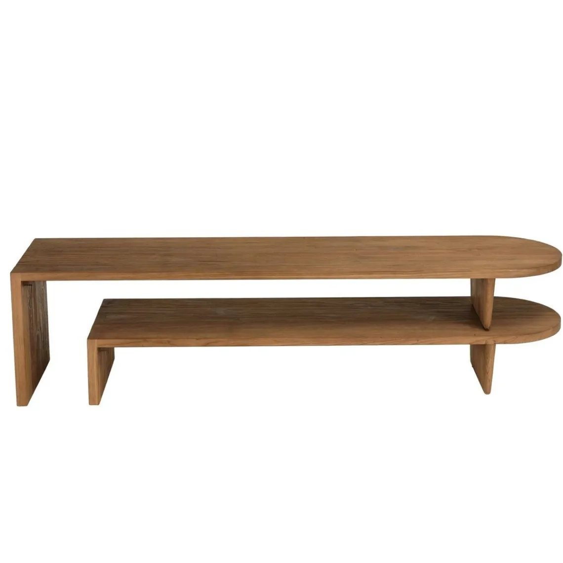 Macabane Meuble TV modulable 160x40cm en bois de teck recyclé naturel Clearance