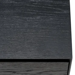 Macabane Meuble TV 1 porte 2 tiroirs pieds métal MAXENDRE Noir