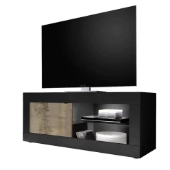 3S. x Home Meuble TV petit1 porte sans éclairage bicolore Best