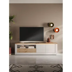 3S. x Home Meuble TV SAVONA Blanc New