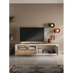 3S. x Home Meuble TV SAVONA Blanc New