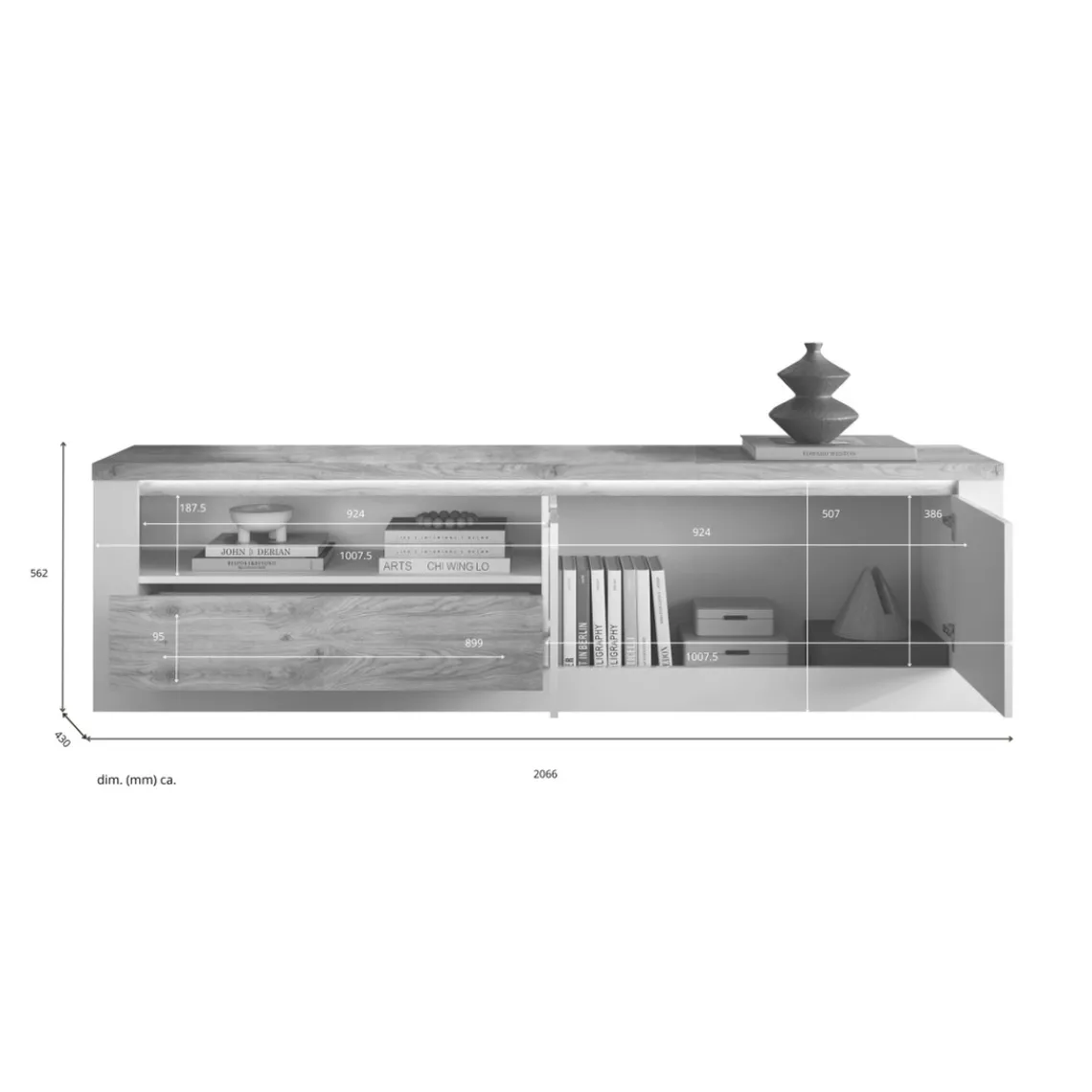 3S. x Home Meuble TV SAVONA Blanc New