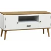 3S. x Home Meuble Tv scandinave 2 portes Blanc JAKOB Clearance