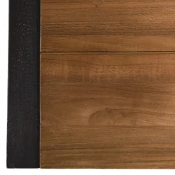 Macabane Meuble Tv SIXTINE 3 Tiroirs Et 1 Étagère Bois Teck Recyclé Et Métal