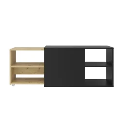 3S. x Home Meuble TV SLIDE 2 anthracite et naturel Outlet