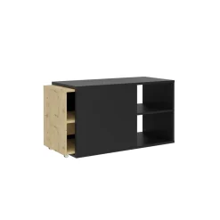 3S. x Home Meuble TV SLIDE 2 anthracite et naturel Outlet