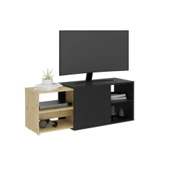 3S. x Home Meuble TV SLIDE 2 anthracite et naturel Outlet