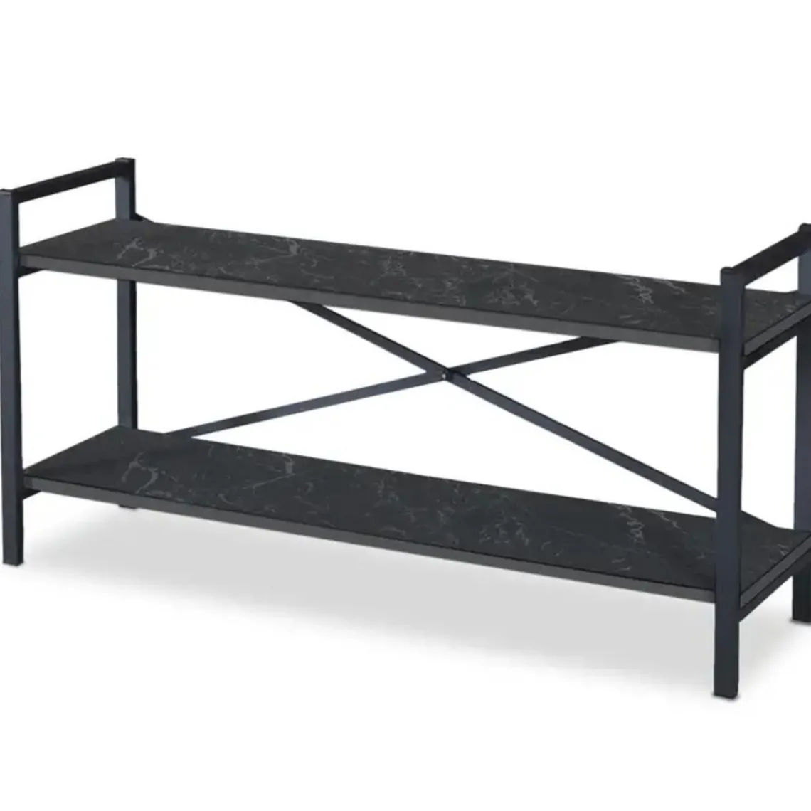 3S. x Home Meuble TV style industriel MARCADET 120cm Noir New