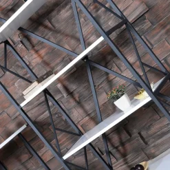 3S. x Home Meuble TV style industriel MARCADET 120cm Blanc Sale