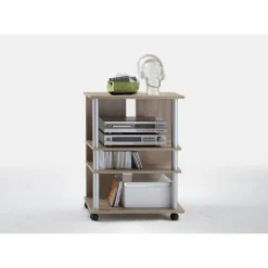 3S. x Home Meuble TV VARIANT 7 4 plateaux sur roulettes Best