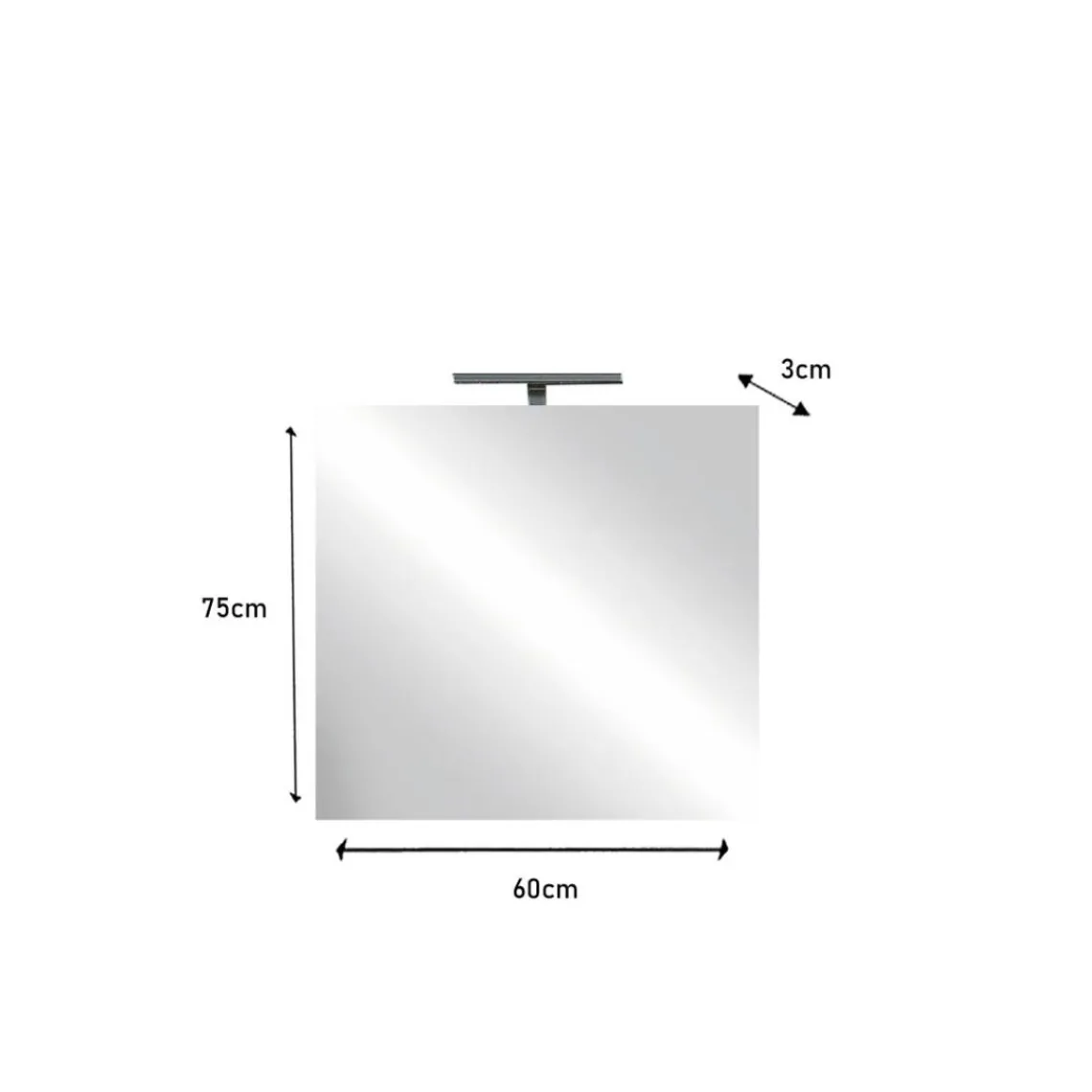 3S. x Home Miroir avec led Largeur 60 cm Hot