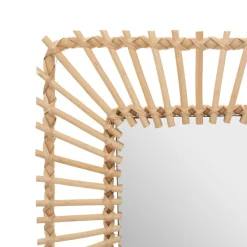 3S. x Home Miroir carré en rotin 40x40 beige