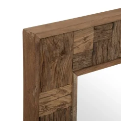 3S. x Home Miroir en bois Ori 70x115cm beige