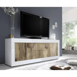 3S. x Home Miroir Led avec Colonne Integrée Bari 1 Porte blanc Discount