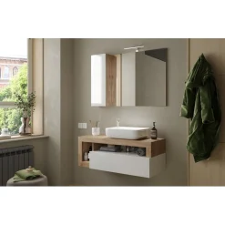 3S. x Home Miroir Led avec Colonne Integrée 1 Porte Ancona 110 cm Sale