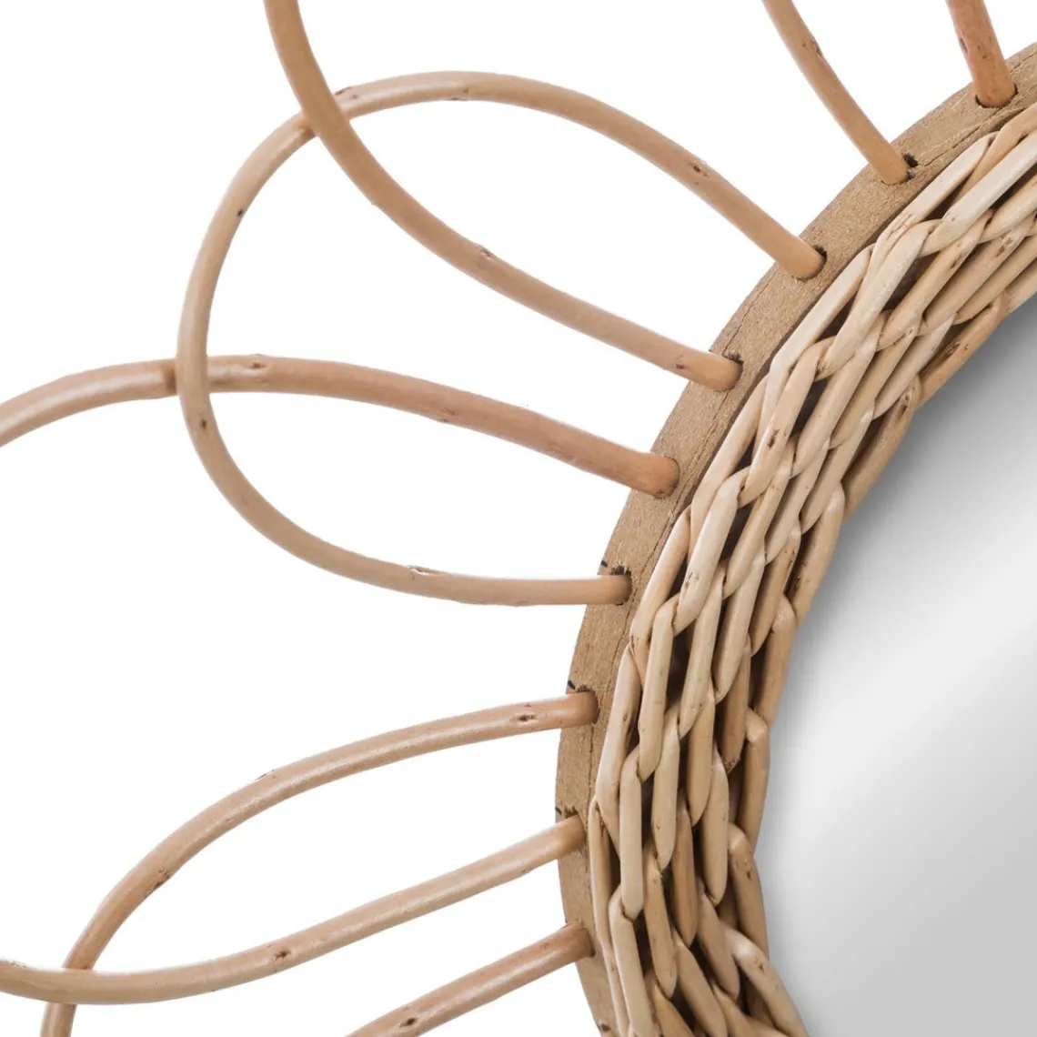 3S. x Home Miroir Rotin Fleur Clearance