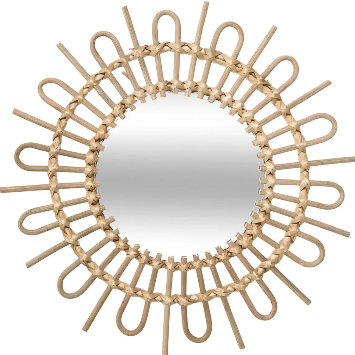 3S. x Home Miroir Rotin Soleil Diamètre 50 Best