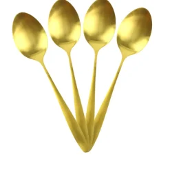 3S. x Home Ménagère 16 couverts Doré New