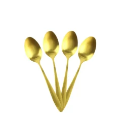 3S. x Home Ménagère 16 couverts Doré New