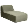 3S. x Home Module chaise longue en velours vert cèdre Outlet