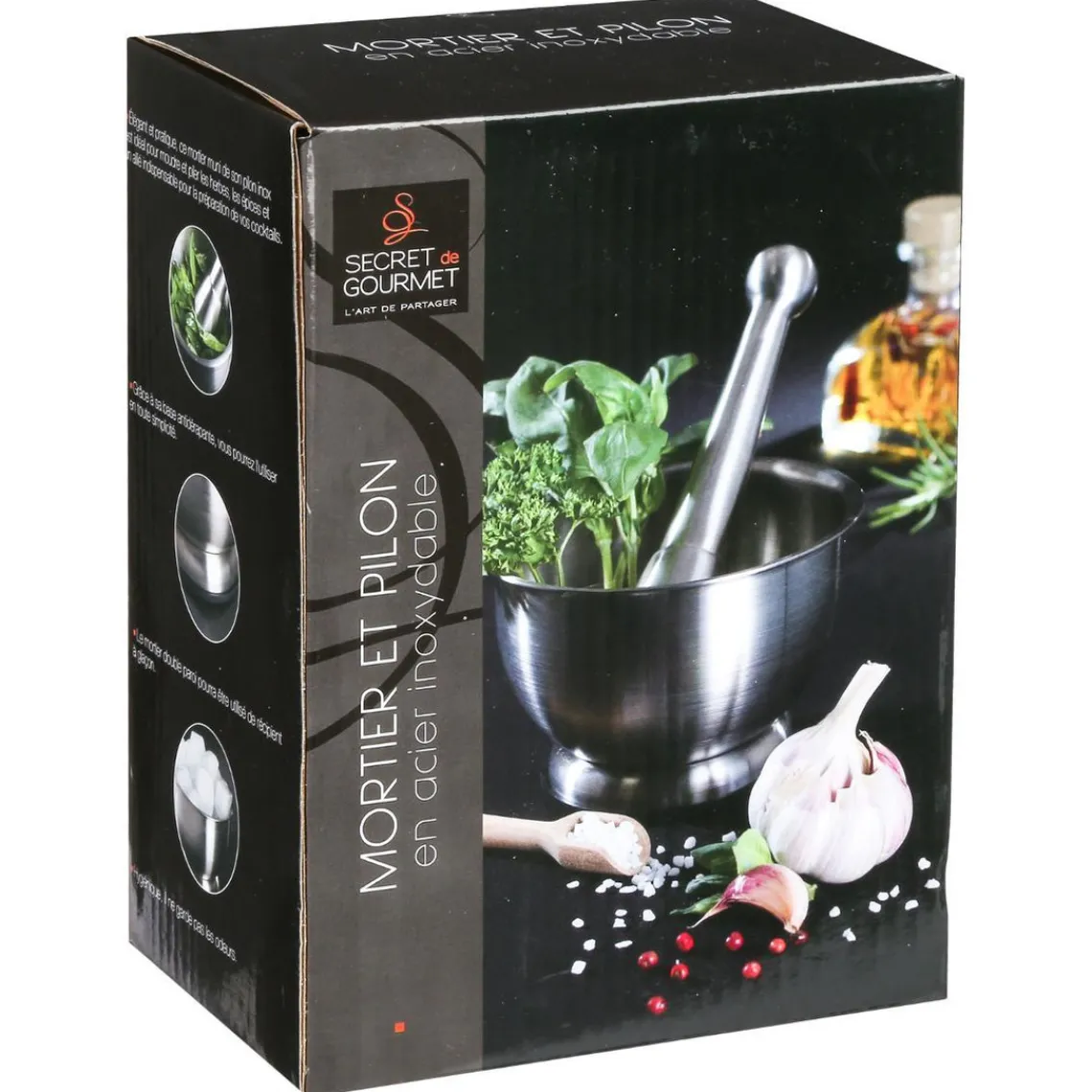 3S. x Home Mortier et pilon en inox Sale