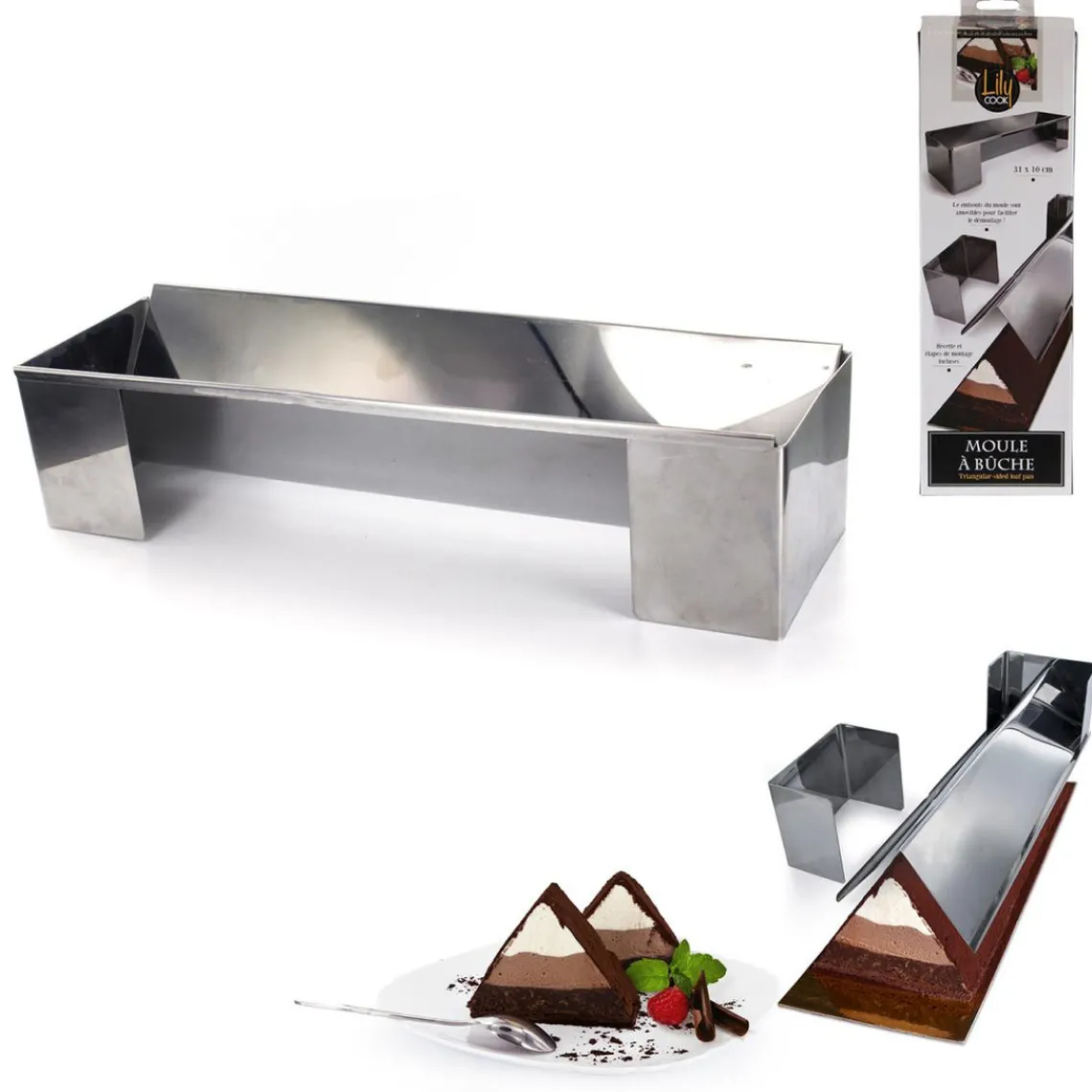 3S. x Home Moule a buche triangulaire 31x10cm FORD Discount