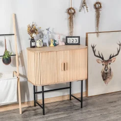 3S. x Home Nordlys - Buffet Scandinave Bois Massif 2 Portes Sale