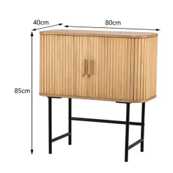 3S. x Home Nordlys - Buffet Scandinave Bois Massif 2 Portes Sale