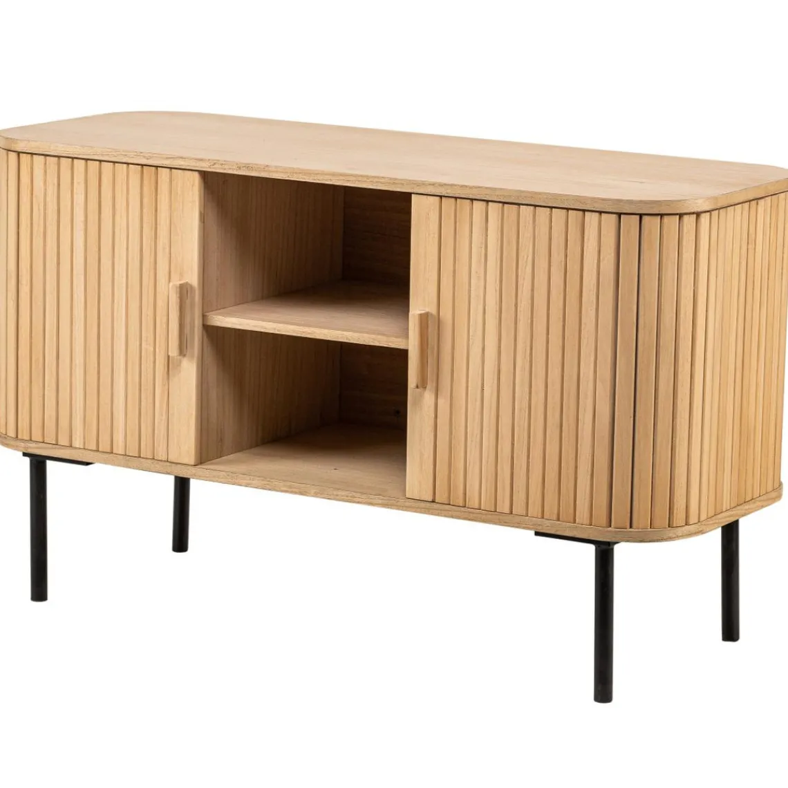 3S. x Home Nordlys - Meuble TV Scandinave Bois Massif 2 Portes Online