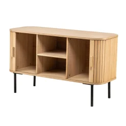 3S. x Home Nordlys - Meuble TV Scandinave Bois Massif 2 Portes Online