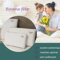 SAMPUR Oreiller bonne fete en mousse Sale