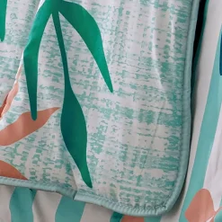 Becquet Oreiller en polyester HOJAS DÉCO DOUBLE FACE bleu turquoise Clearance