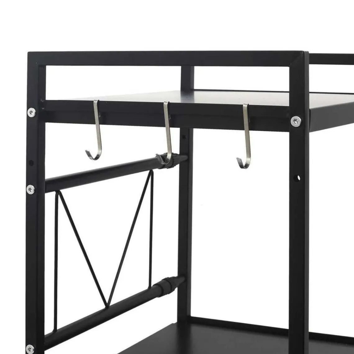 3S. x Home Organisateur Micro-Ondes Modulable 40-en Métal Clearance