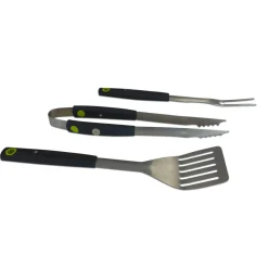 Cook'In Garden Pack Barbecue gaz Américain FIDGI 4 brûleurs avec Housse et Coffret 3 pièces aimantés : pince, spatule, fourchette Sale