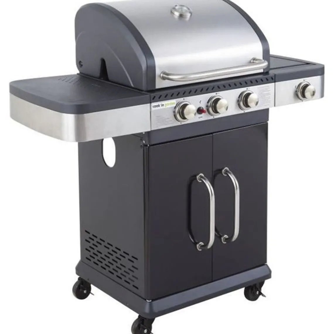 Cook'In Garden Pack Barbecue gaz Américain FIDGI 3 brûleurs et Housse avec Coffret 3 pièces aimantés Clearance