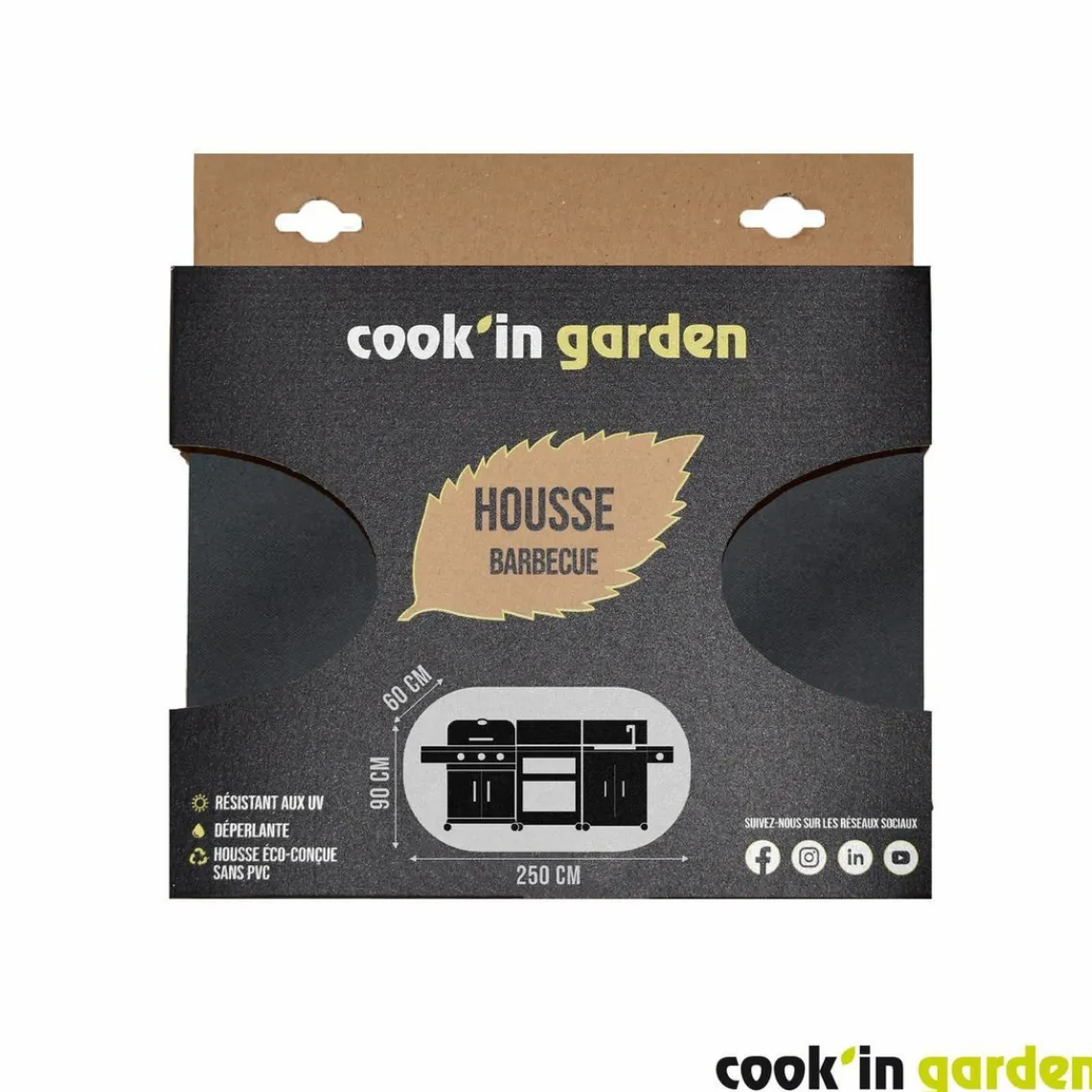 Cook'In Garden Pack Barbecue gaz FIDGI 4 Brûleurs avec desserte et évier avec Housse et Coffret 3 pièces aimantés Online