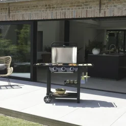 Cook'In Garden Pack Barbecue gaz sur chariot FLAVO avec Housse et Coffret 3 pièces aimantés Hot