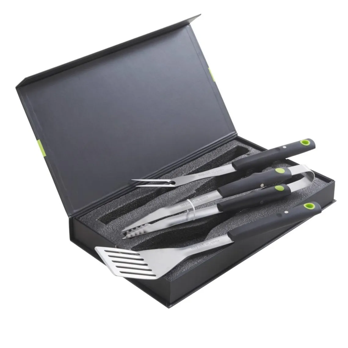 Cook'In Garden Pack Barbecue gaz sur chariot FLAVO avec Housse et Coffret 3 pièces aimantés Hot