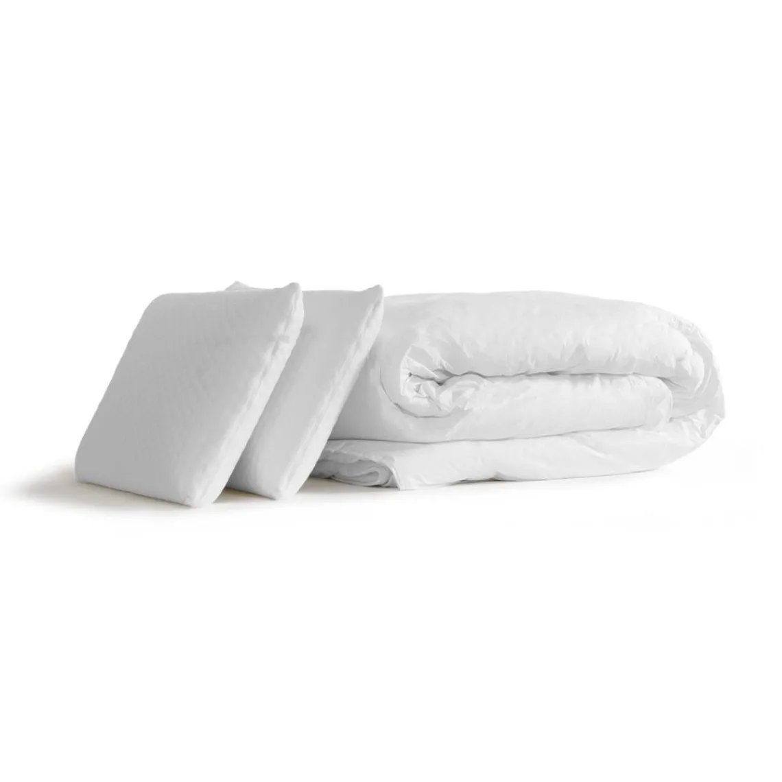 Sleepfit Pack double sommier matelas SOFT 2 oreillers memoire de forme et Couette Percale Best