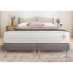 LITIER DELUXE Pack Le Vingt-Huit double sommiers Gris Best