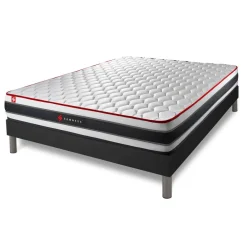 Somness Pack matelas ENERGY sommier noir Couette 2 oreillers New