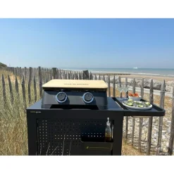 Cook'In Garden Pack Plancha gaz avec Housse pour barbecue et plancha et Kit pour cuisson plancha Online