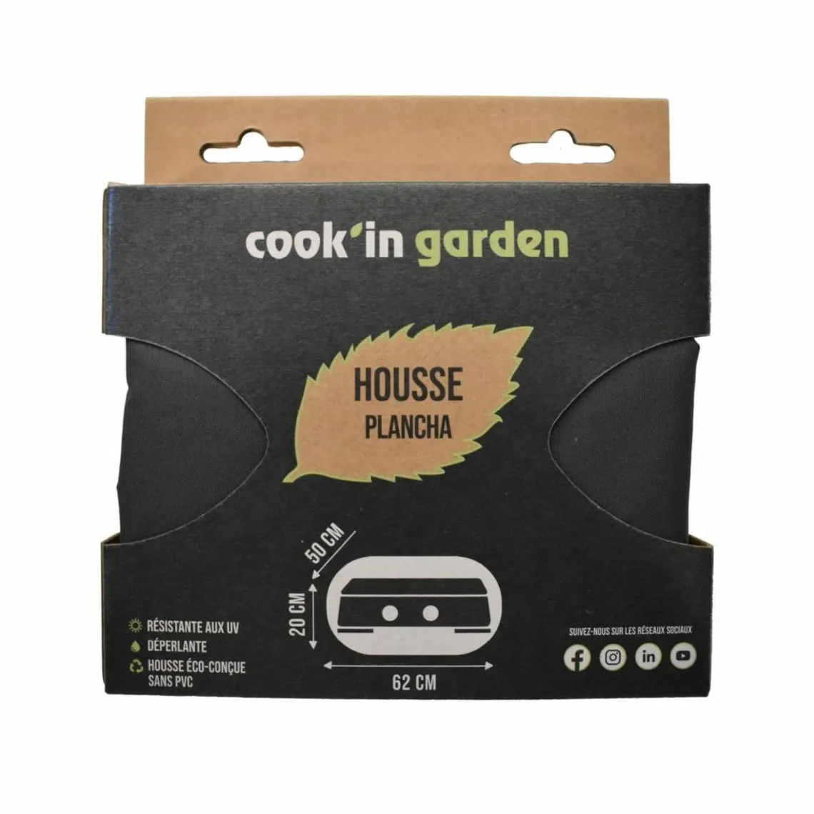 Cook'In Garden Pack Plancha gaz avec Housse pour barbecue et plancha et Kit pour cuisson plancha Online