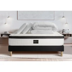 Prestige literie Pack Privilège sommier Kit Noir Clearance